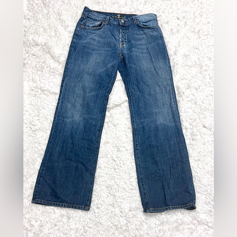 7 For All Mankind Relaxed Fit Blue Jeans
